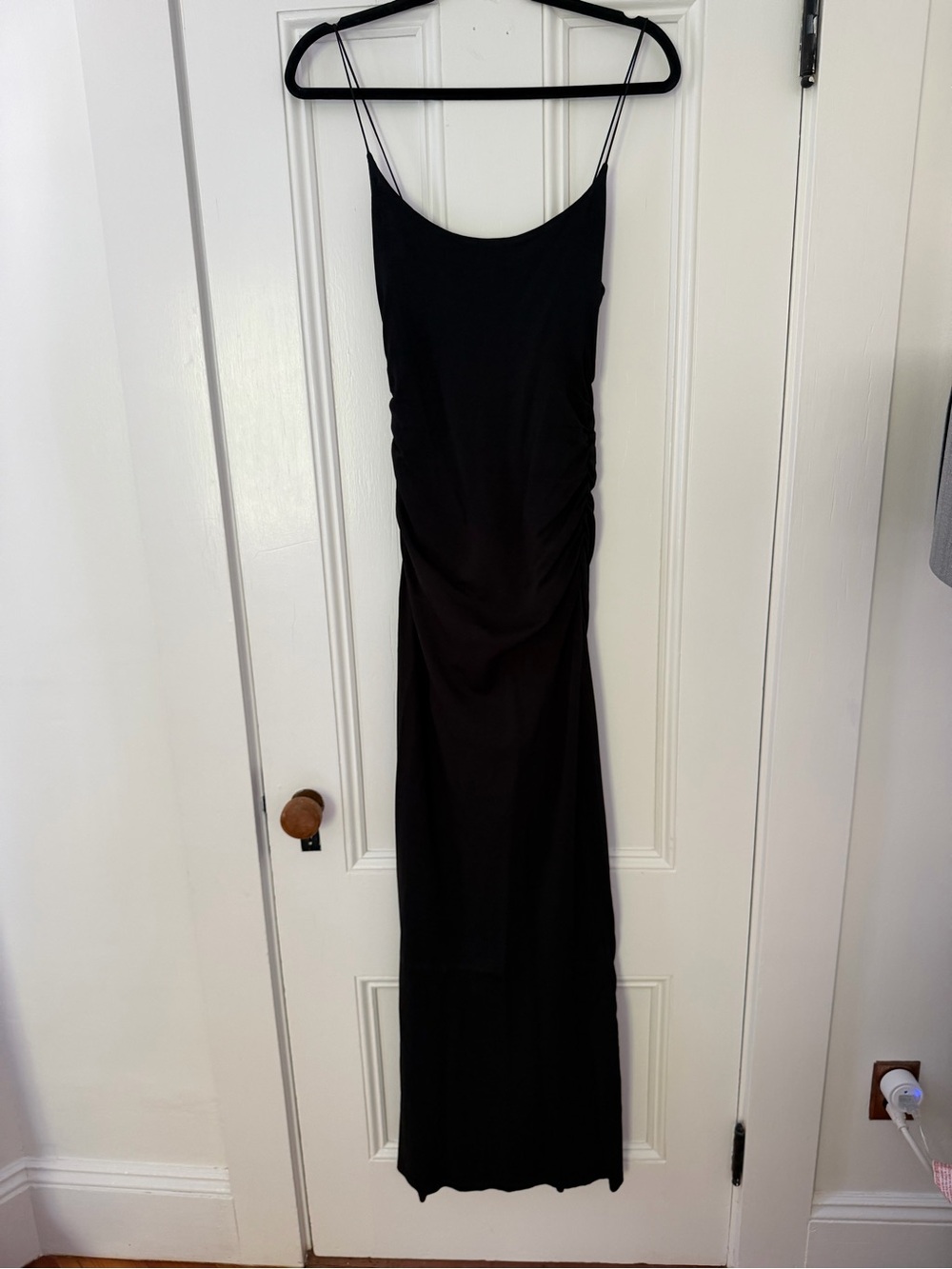 DISSH Knit Black Slip Dress with Spaghetti Straps